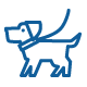 icon symbolizing dog on leash chores