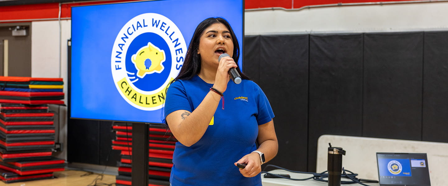 Golden 1 employee speaking at event