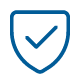 Icon shield with check mark