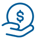 Hand holding money coin