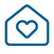 Home with heart inside