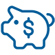 Piggy bank with dollar symbol