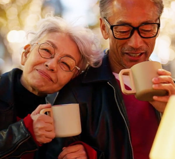 Mature couple enjoying date night