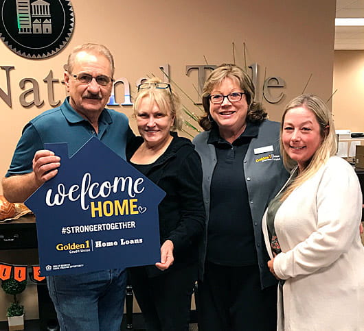 couple buying a house