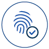 Zelle - Fingerprint with CheckMark Outline Icon