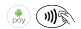 Android and Pay wave logos.
